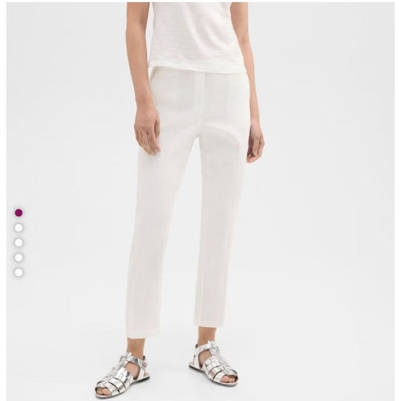 Theory Treeca pull on White Cropped Ankle Length - Picture 2 of 6
